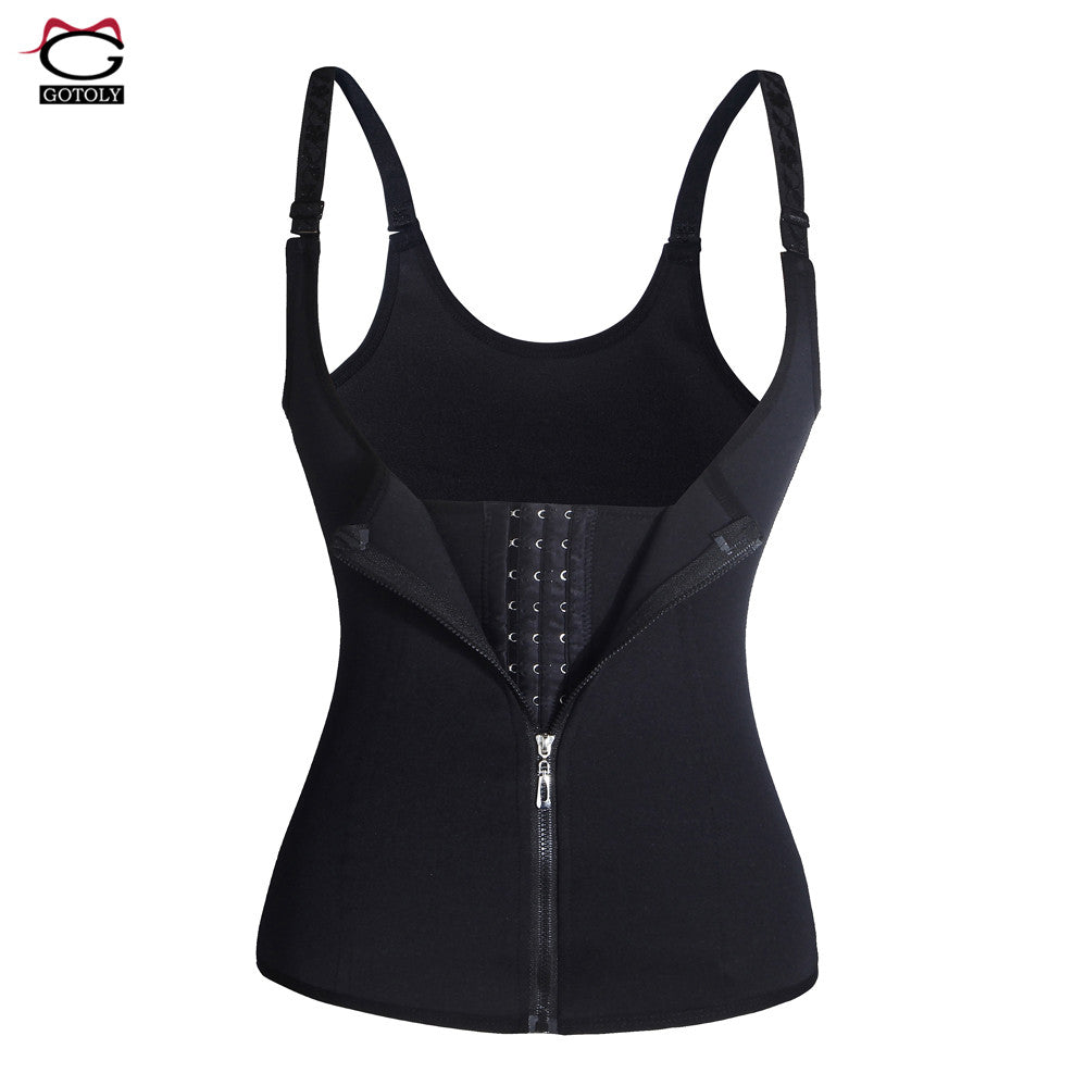 Corsets For Women Waist Trainer Zipper Vest Sports Girdle Tummy