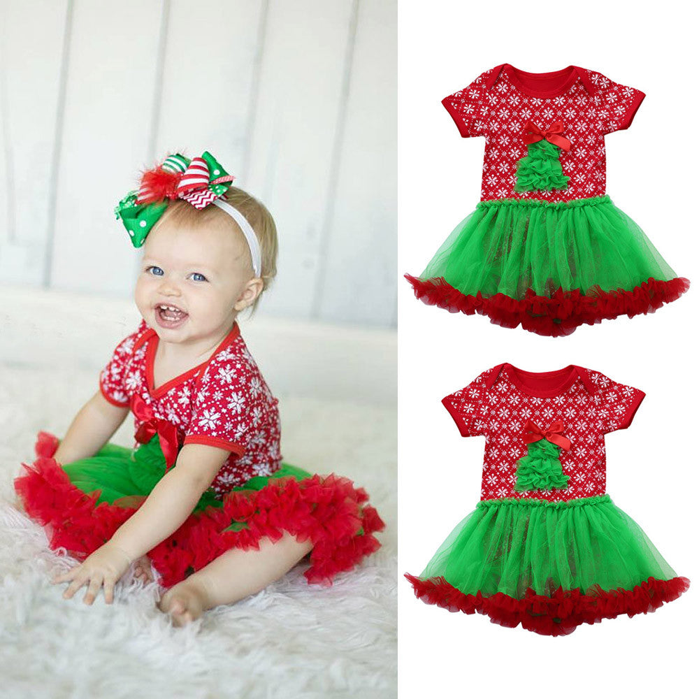 Christmas Trees Toddler Newborn Baby Girls Tutu Dress Rompers Jumpsuit Christmas Trees Toddler Newborn Baby Girls Tutu Dress Rompers Jumpsuit