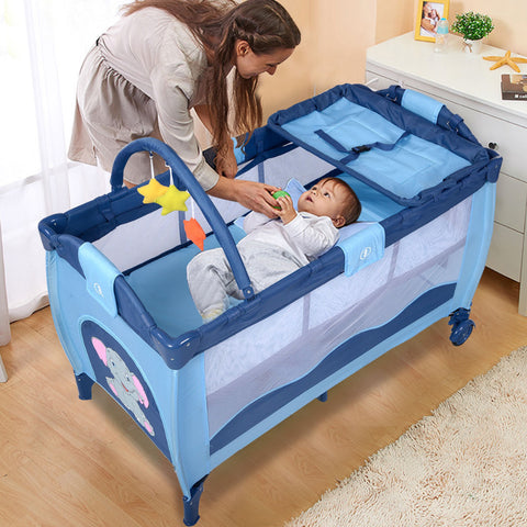 New Baby Crib Playpen Playard Pack Travel Infant Bassinet Bed